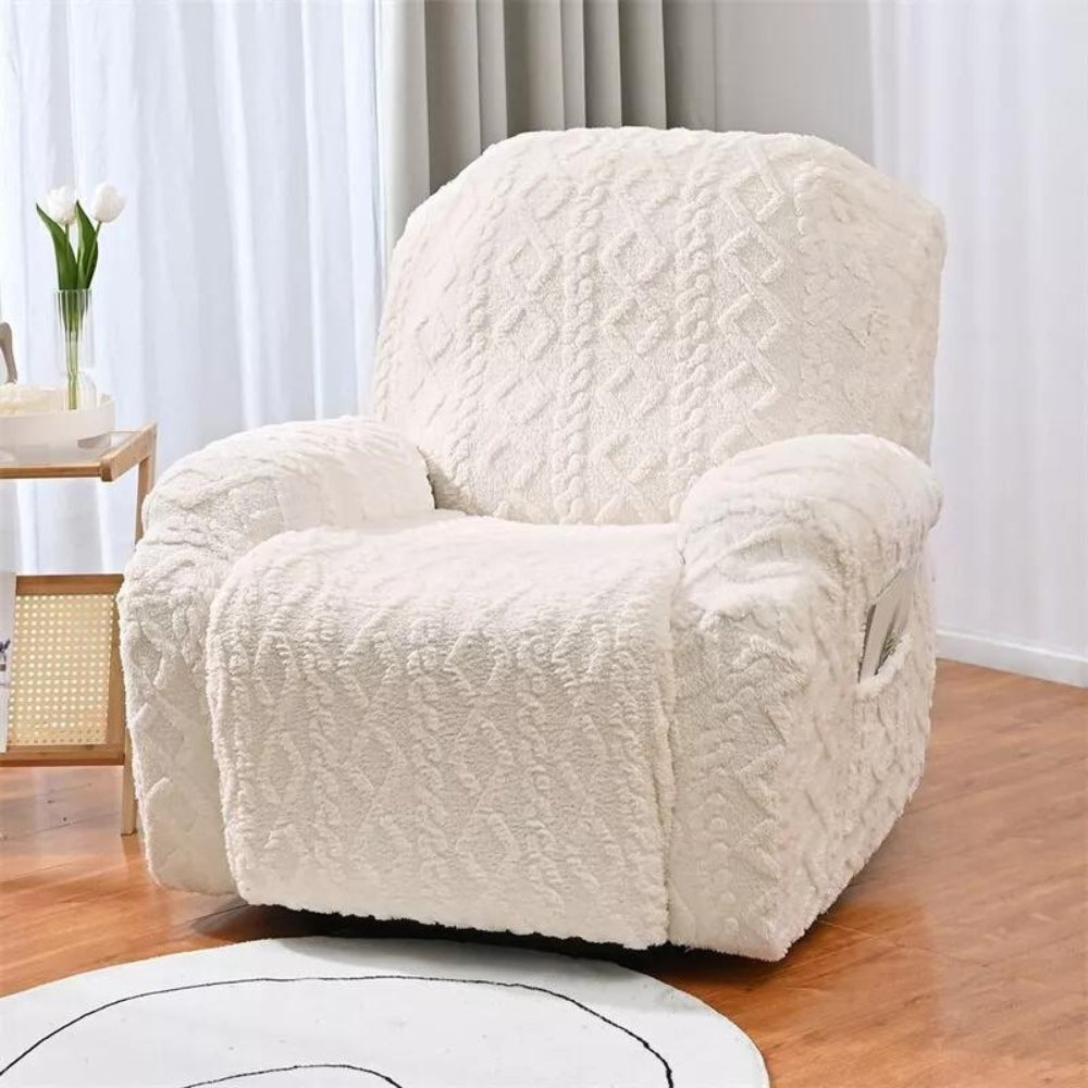 Jacquard Stretch Recliner Sofa Cover — size and scale reference