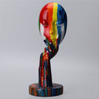 Female Thinker Colourful Art Sculpture — main product photo