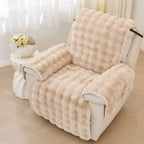 Faux Fur Recliner Sofa Cover — additional view