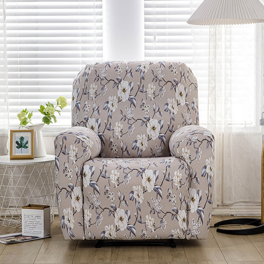 Floral Recliner Sofa Cover — product detail view