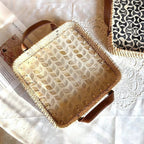 Farmhouse Rattan Tray in Assorted Patterns — additional view