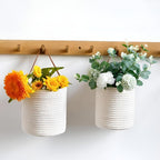 Woven Cotton Rope Hanging Basket | 2pc Set — main product photo