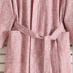 Featherlight Jacquard Cotton Bath Robe — product detail view