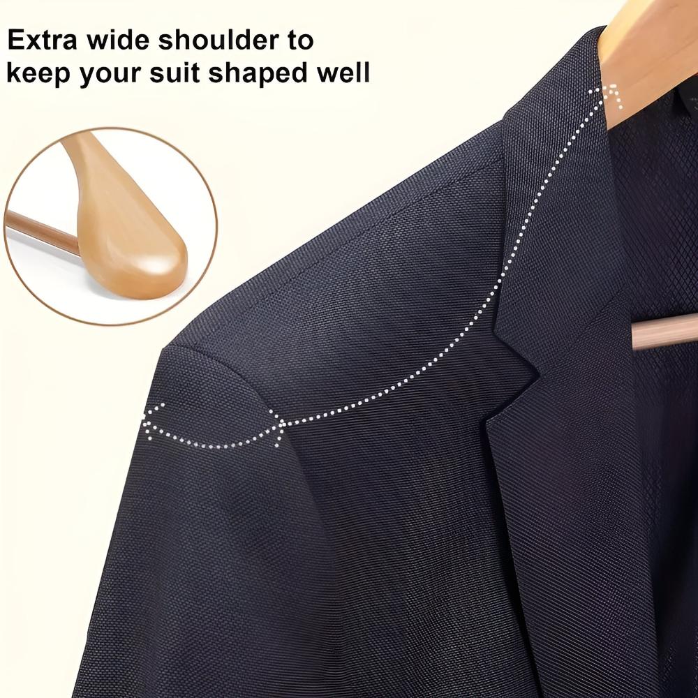 Suit & Style 360 Wooden Hanger — lifestyle shot