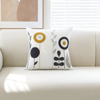 Floral Essence Embroidered Cushion Cover — material texture close-up