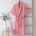 Summer Cotton Half Sleeves Bathrobe — product close-up