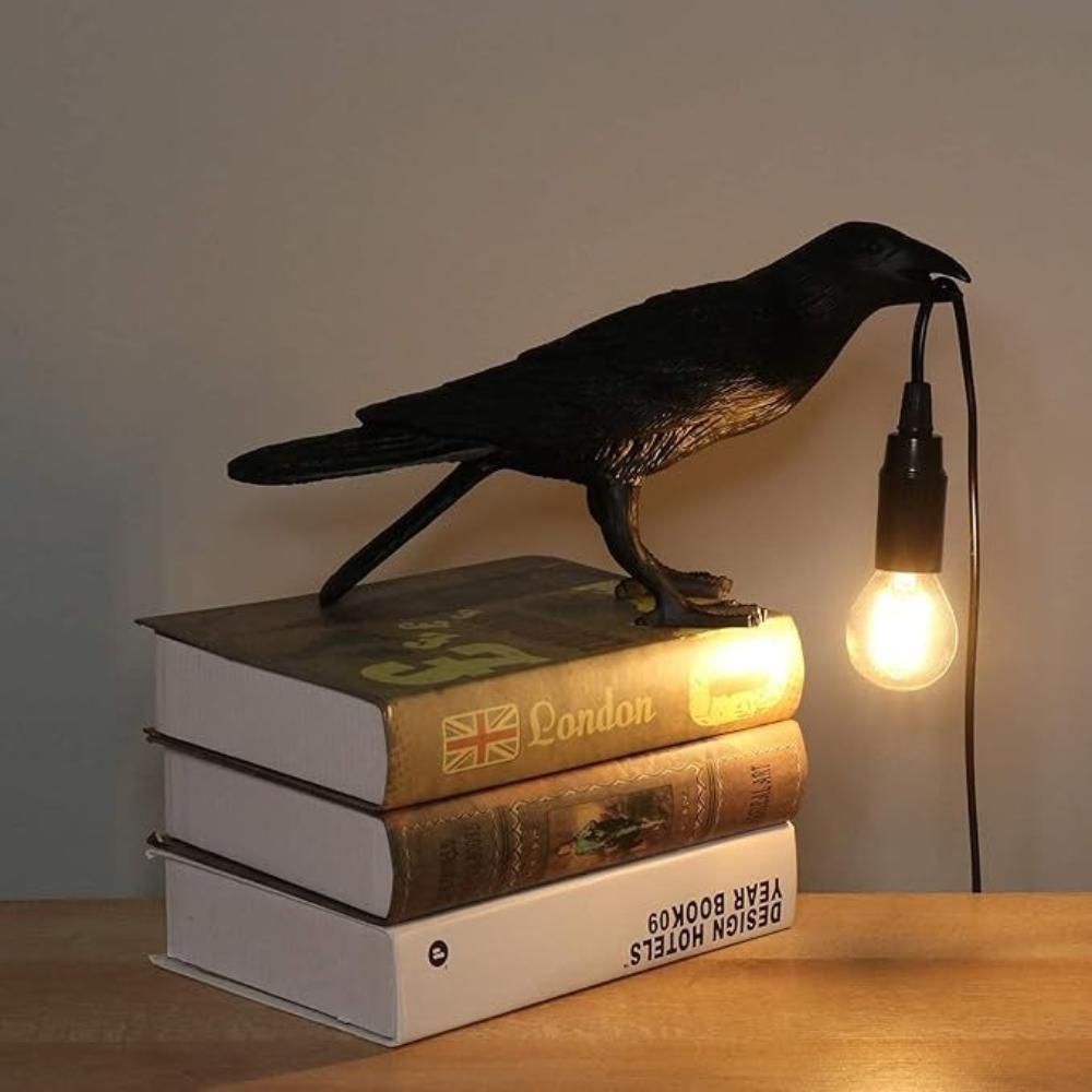 Gothic Halloween Crow Lamp — main product photo