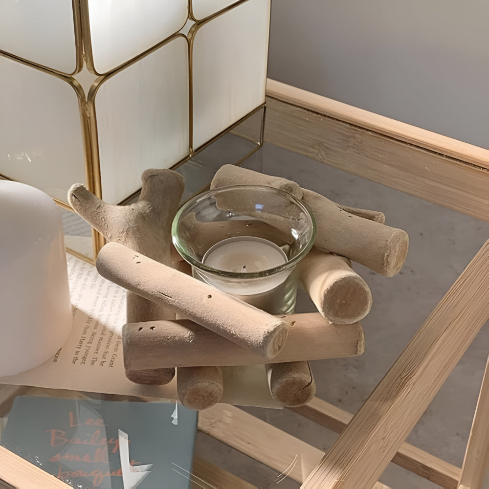 Driftwood Haven Candle Holder — lifestyle shot