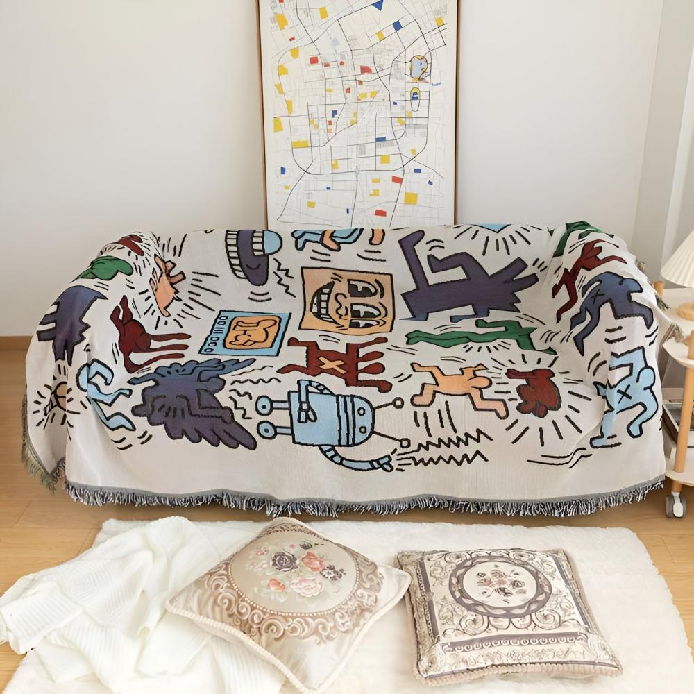 Bold Expressions Tassel Blanket — product close-up