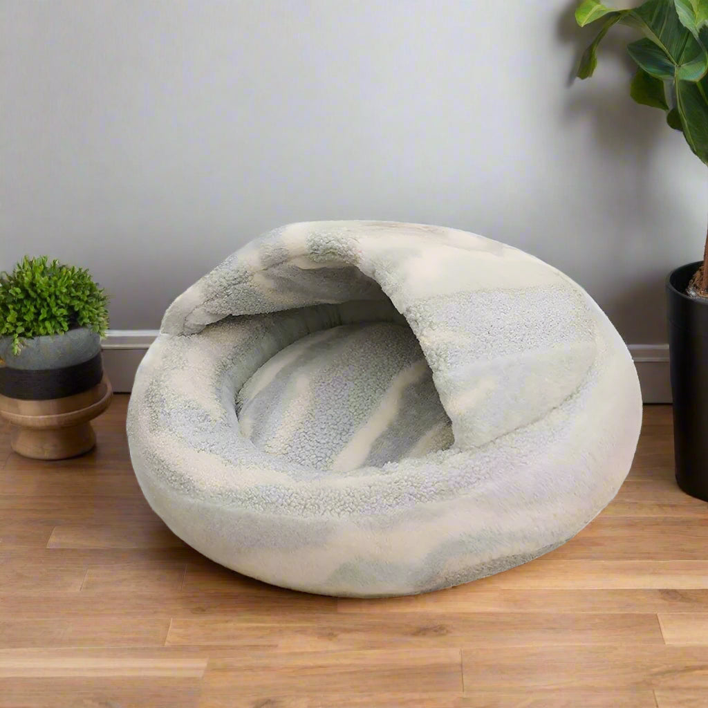 Lavish Marble Striped Pet Bed — product close-up