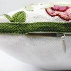 Ethereal Embroidery Floral Cushion Cover — product feature detail