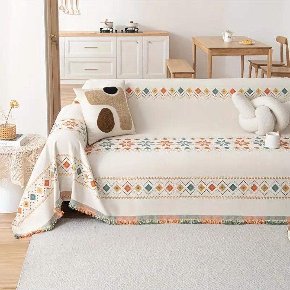 Stylish Boho Sofa Cover — alternate angle view