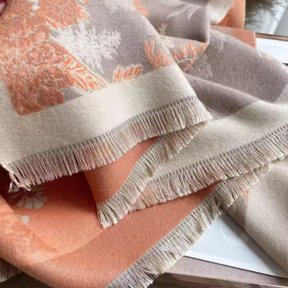 Nuvé Floral Soft Double Sided Scarf — lifestyle shot