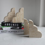 Elysian Travertine Bookends — product in use