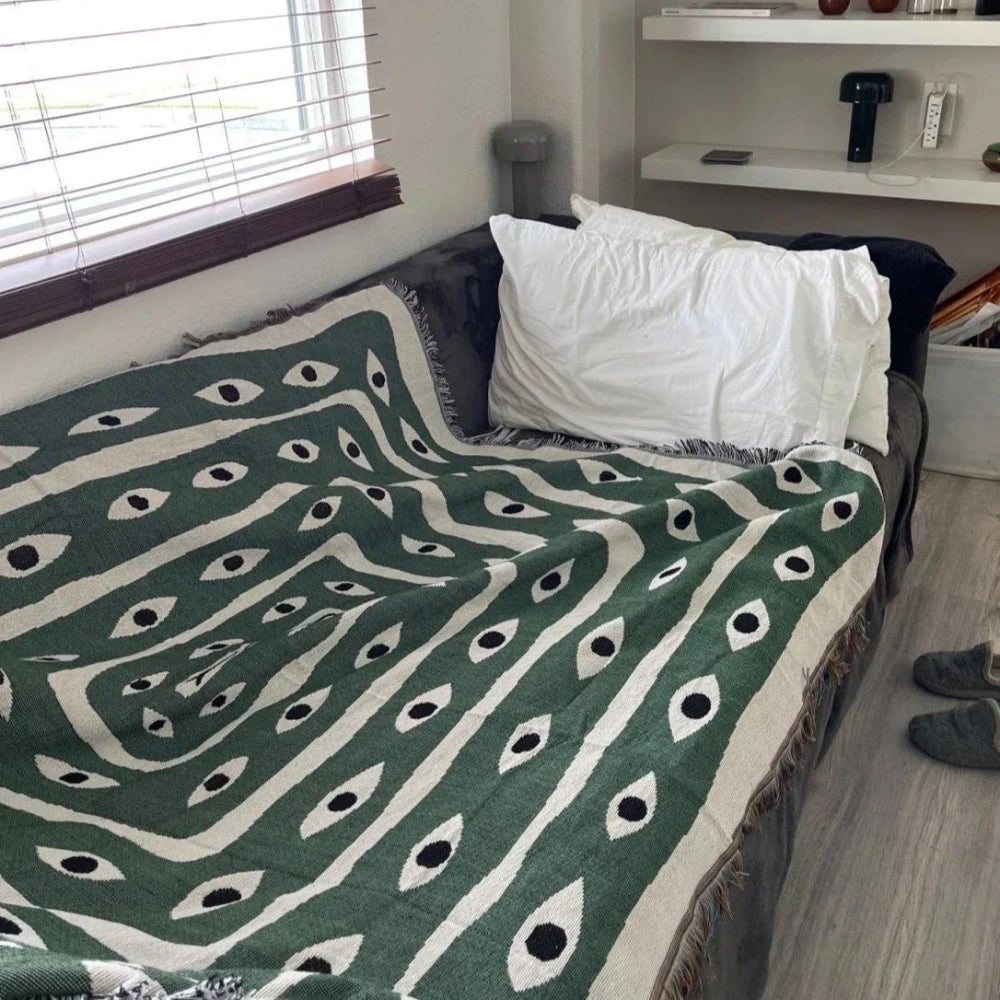 Snake Labyrinth Throw Blanket — product detail view