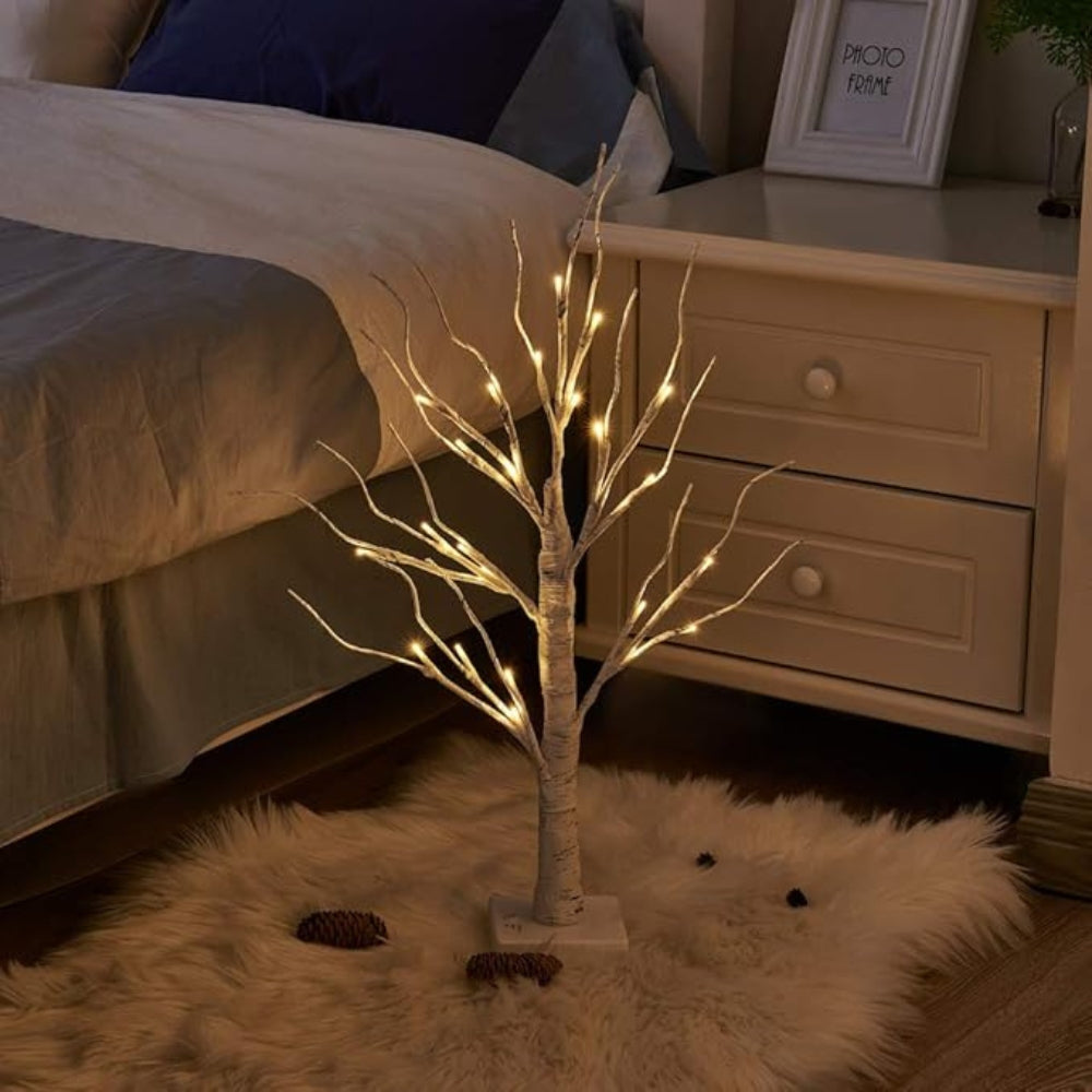 Enchanted Birch Lighted Tree Decor — alternate angle view