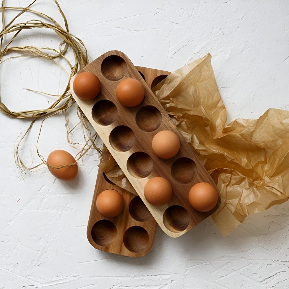 Wooden Egg Tray — alternate angle view