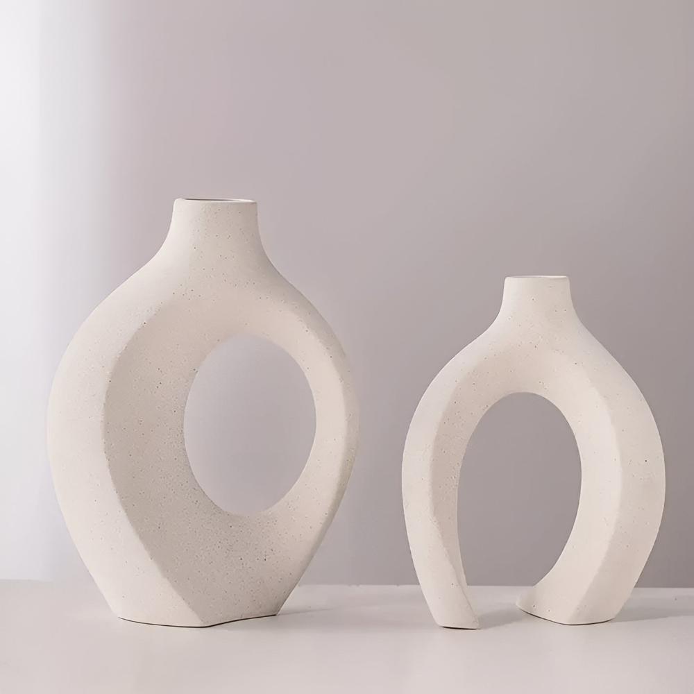 Unity Vase Duo | Modern Abstract Ceramic — product in use