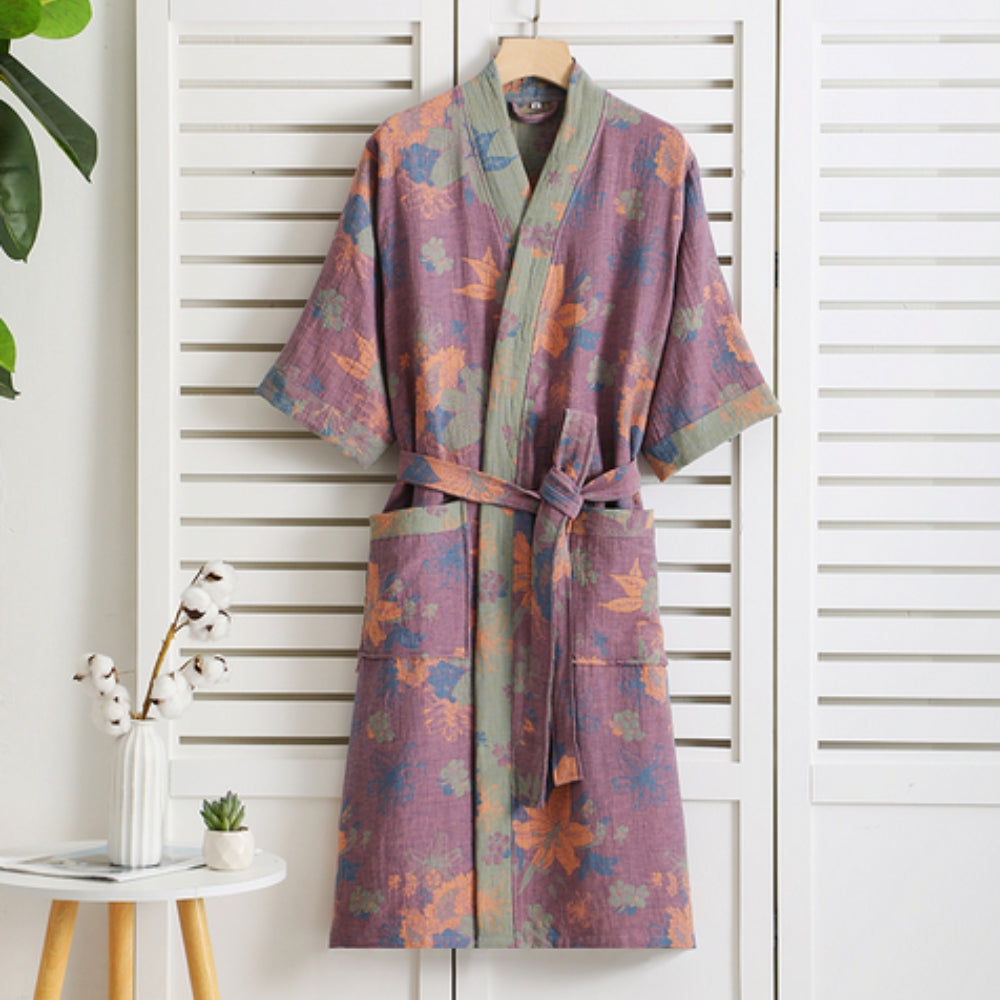 Rosebud Elegance Comfort Bathrobe — product in use