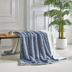 Elegant Leaf Sherpa Blanket — product in use