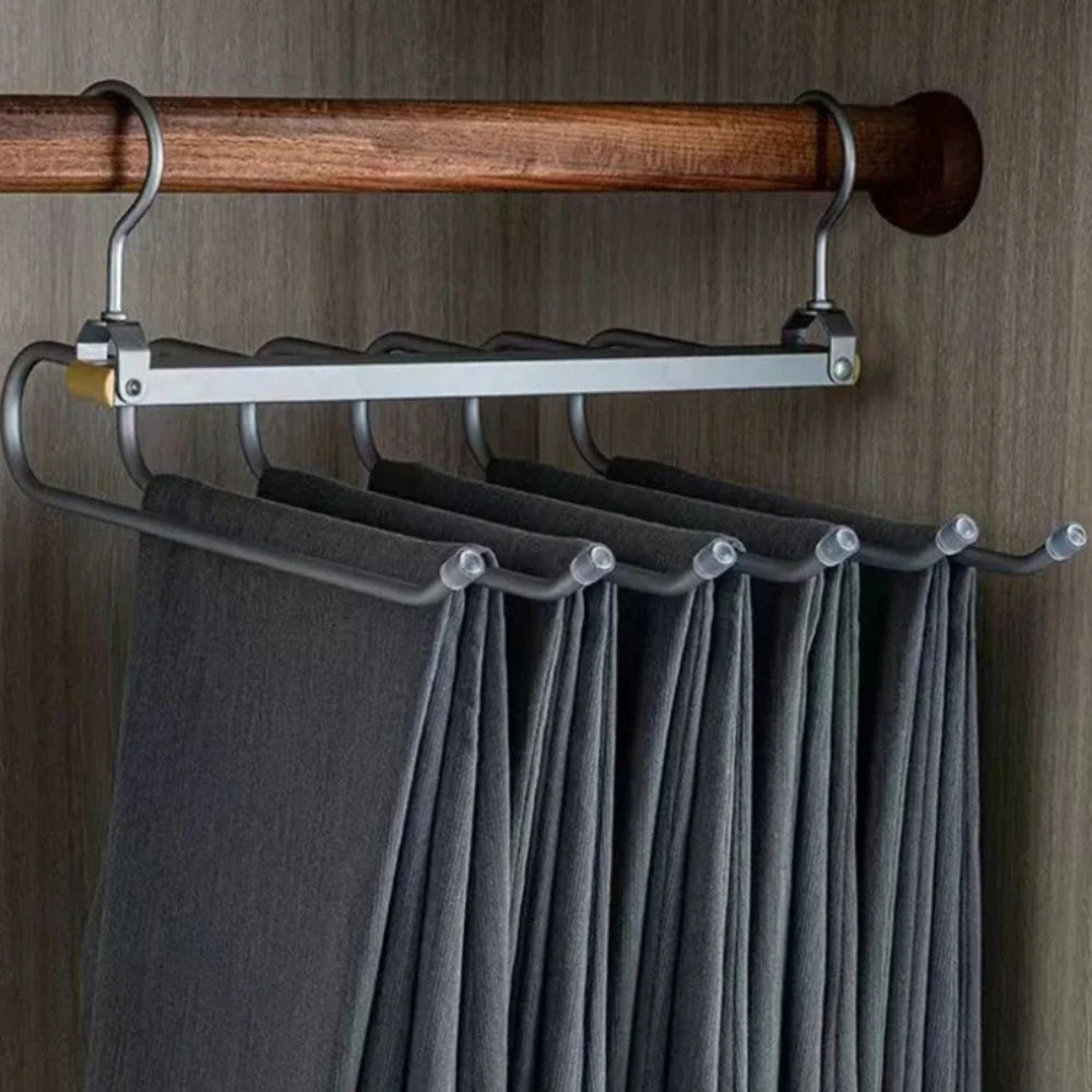 Regal Gold Space-Saving Trouser Hanger — alternate angle view