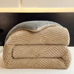 Chevron Luxe Plush Blanket — product in use