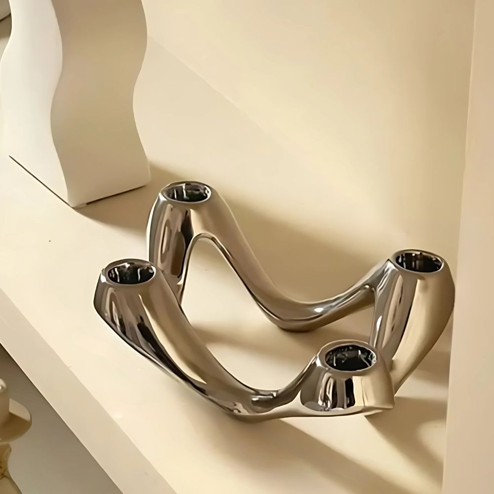 Cosmic Ripple Candle Holder — product in use