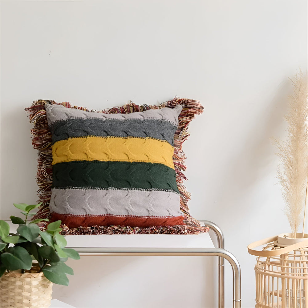 Colourful Radiance Knit Cushion — product in use