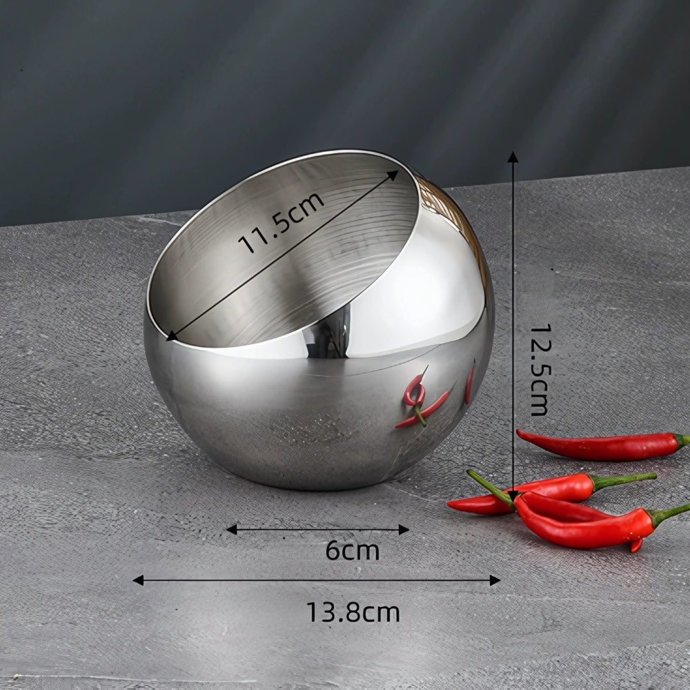 Modern Arc Steel Fruit Bowl — product close-up