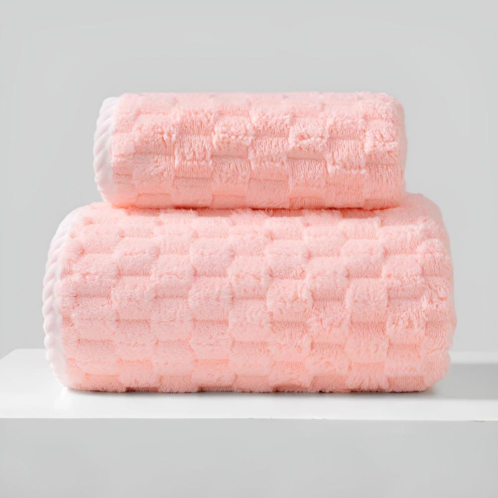 Pure Soft Fleece Towels — size and scale reference