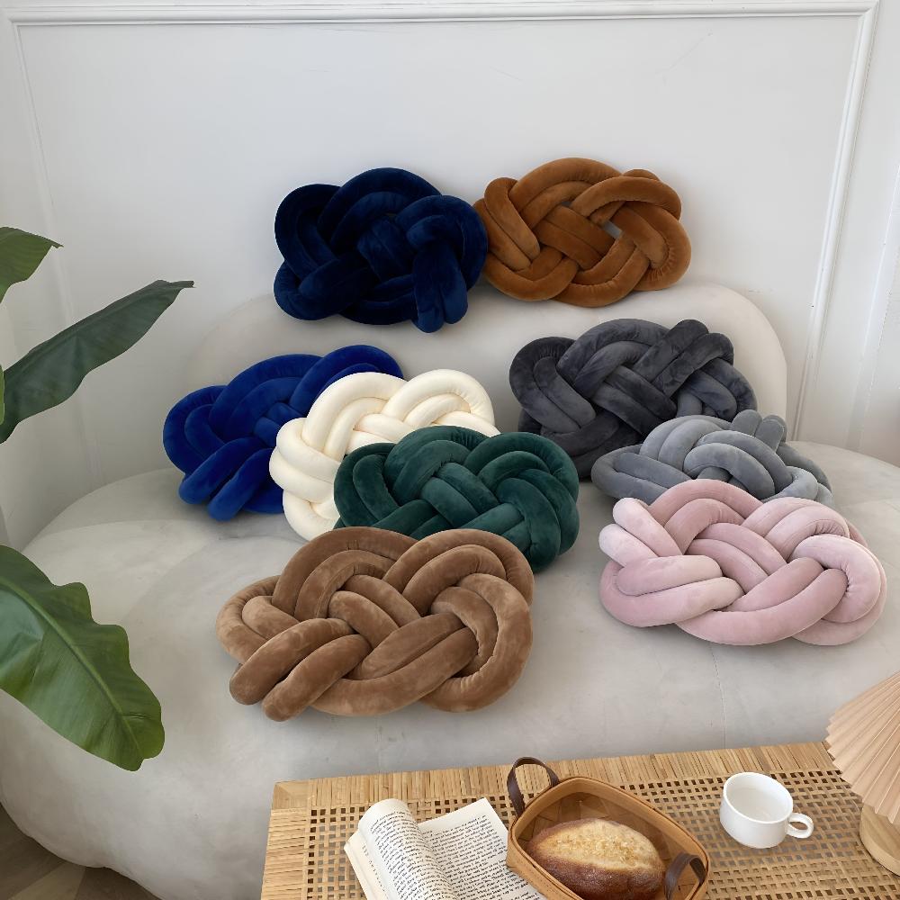Braided Plush Cushion — product in use