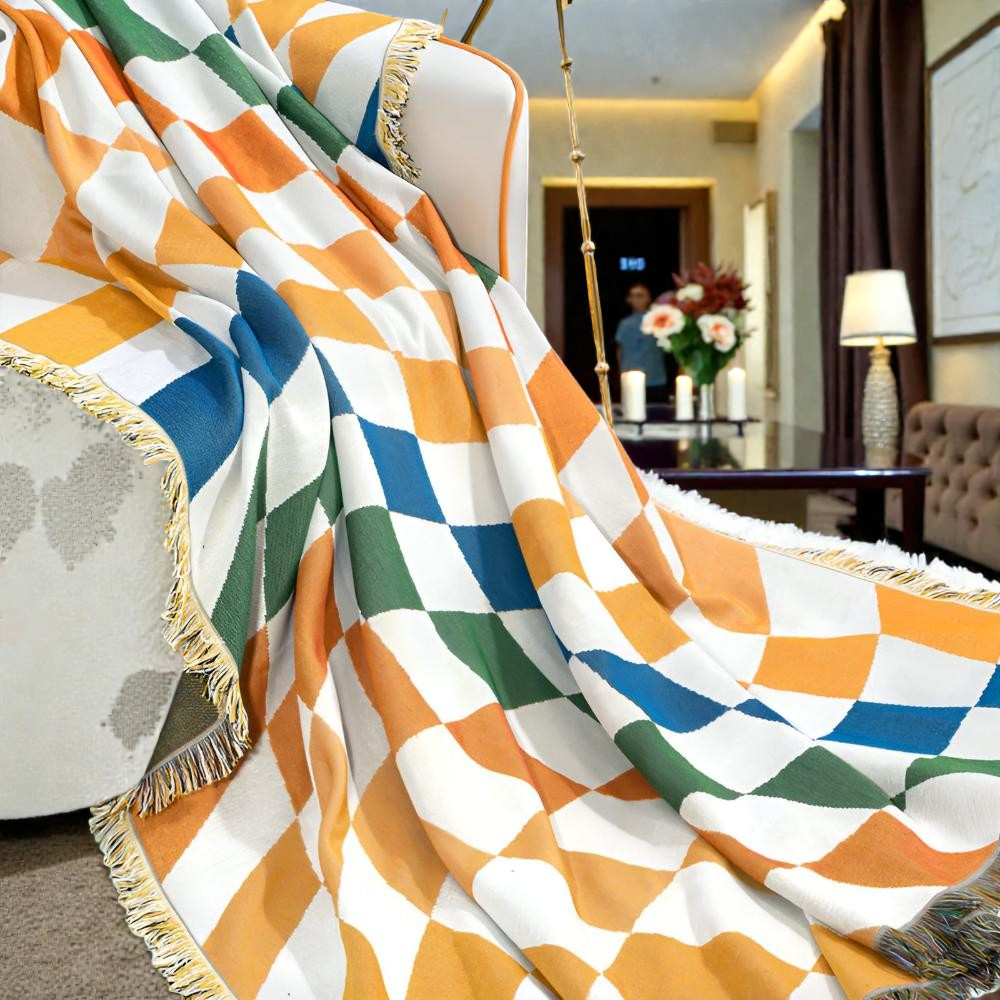 Checkerboard Throw Blanket — view 4