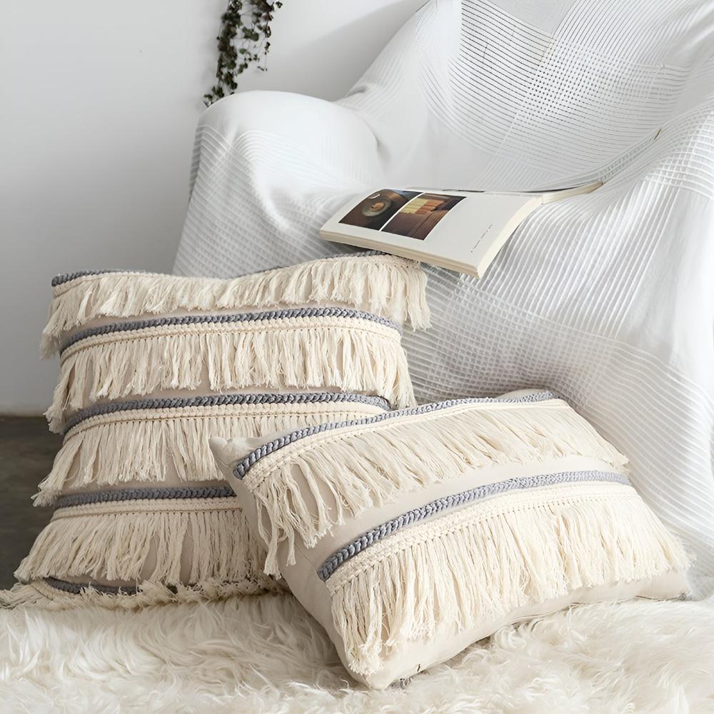 Bohemian Fringe Tassel Cushion Covers — lifestyle shot