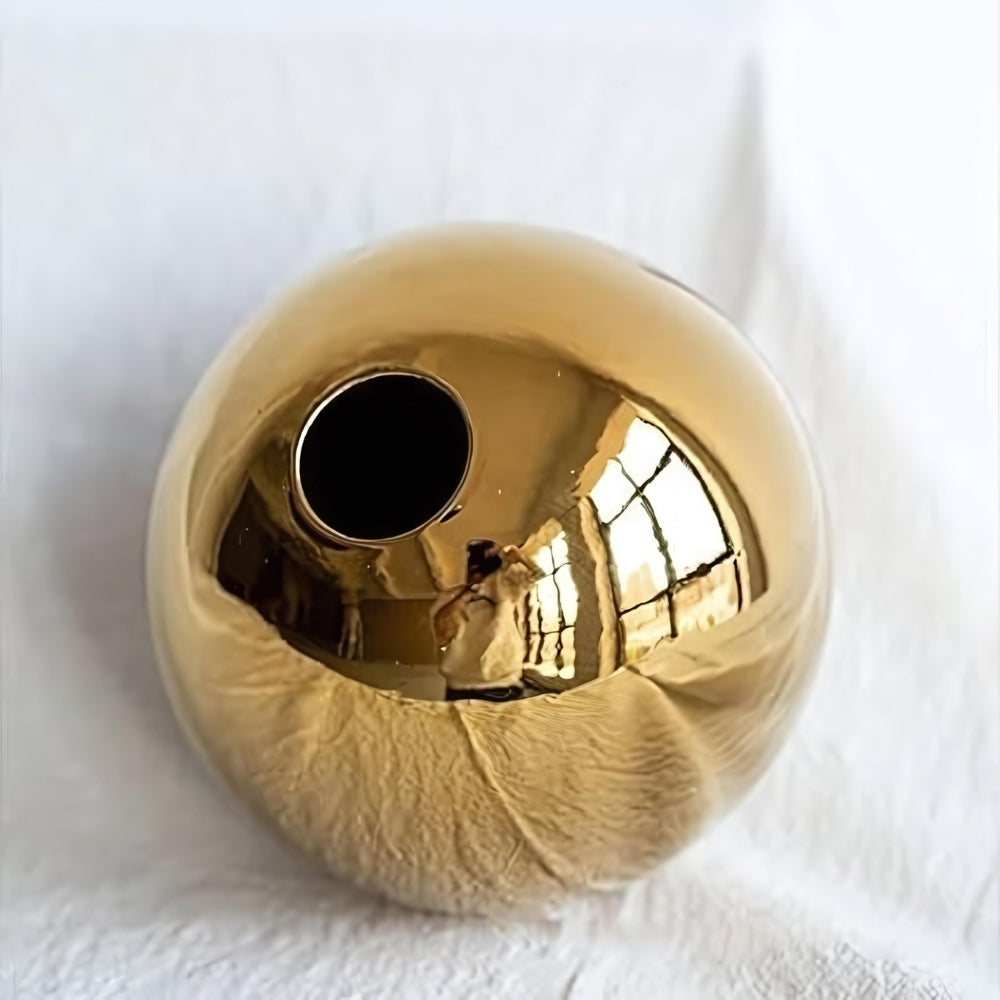 Opulent Golden Ball Vase Collection — product close-up