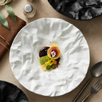 Artisan Wrinkled Paper Ceramic Plate — product close-up
