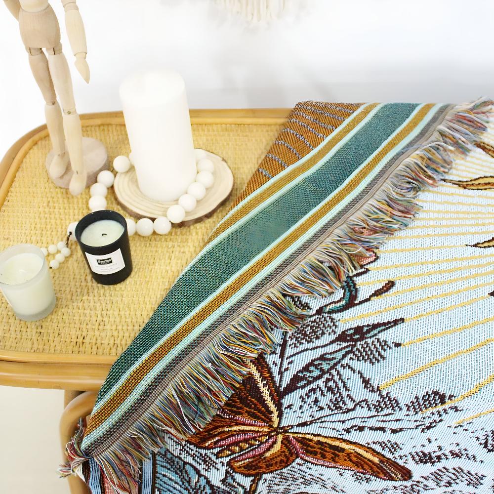Boho Sun Tapestry Blanket — alternate angle view