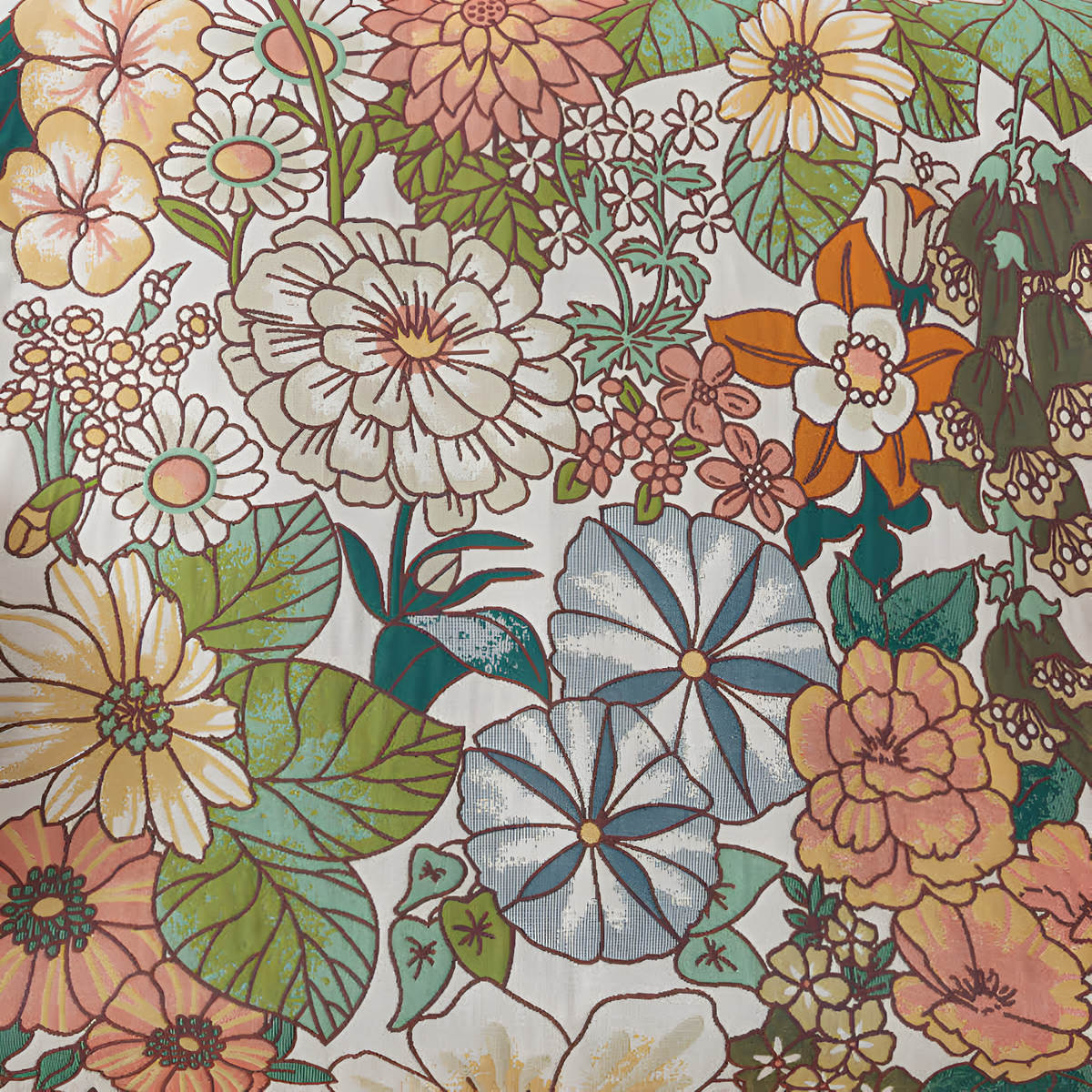 Tropical Floral Soft Bath Towel — product detail view
