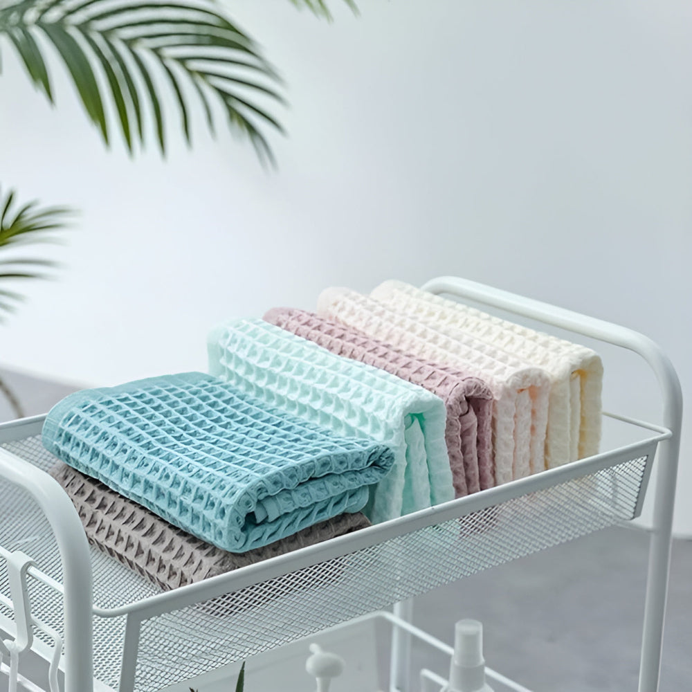 Soft Waffle Bliss Towel — product in use