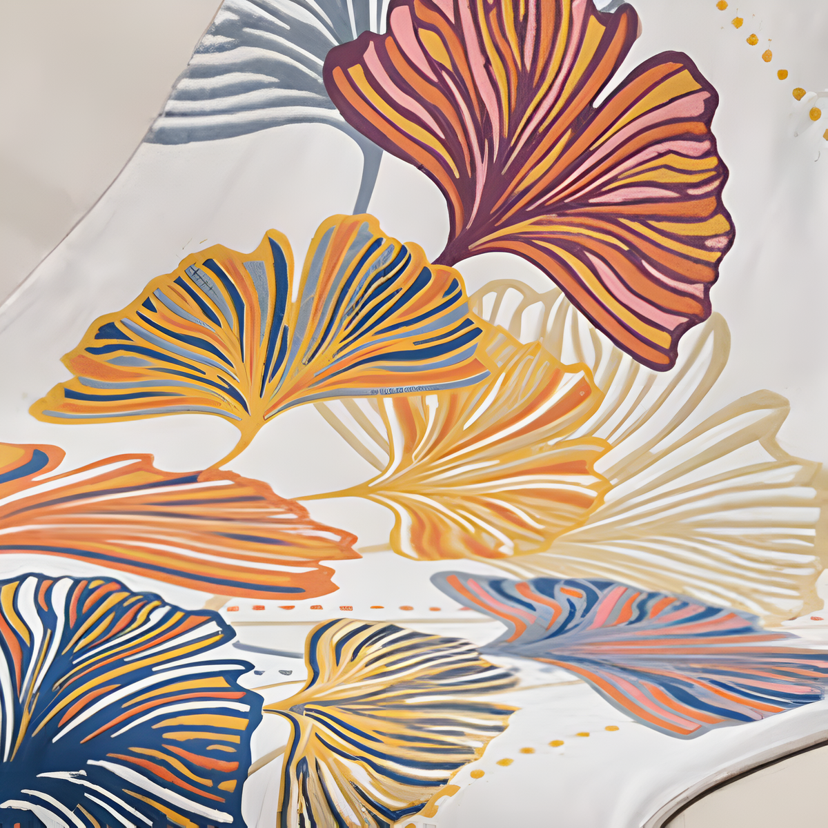 Absorbent Ginkgo Leaf Bath Towel — product detail view