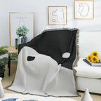 Artistic Yin Yang Tapestry Throw Blanket — product detail view