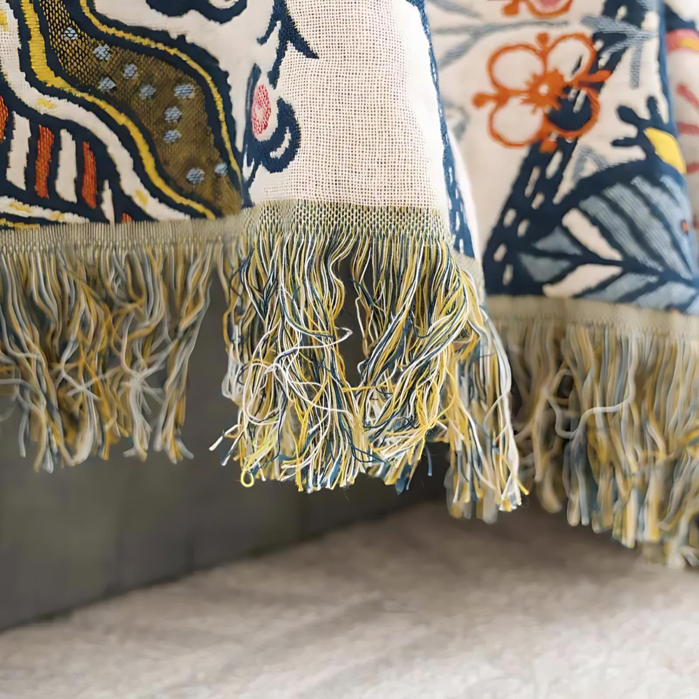Reversible Floral Cotton Throw — view 4