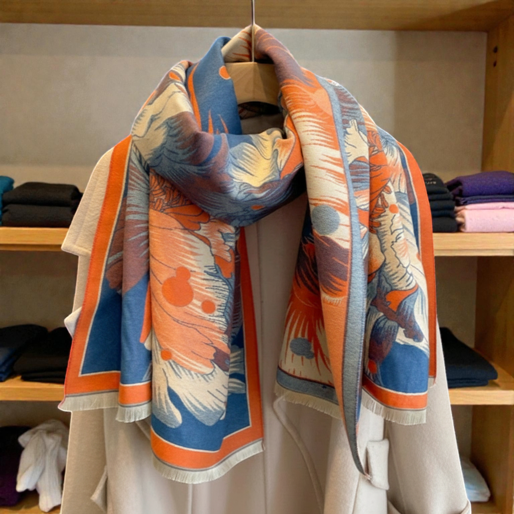 Floral Jacquard Scarf — view 5