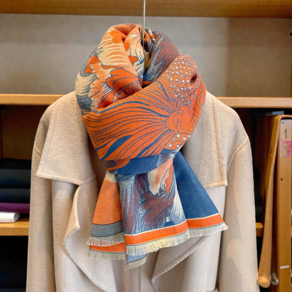 Floral Jacquard Scarf — view 7