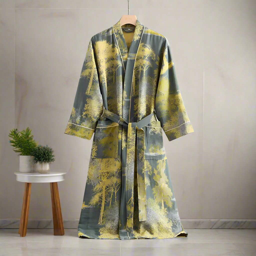 Gilded Forest Bathrobe — alternate angle view