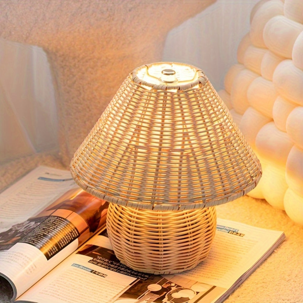 Noya Rattan Table Lamp Home Decor — product in use