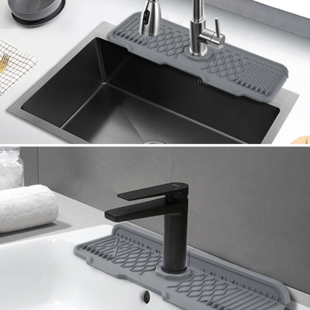 Aqua Slope Rubber Faucet Sink Mat — product in use