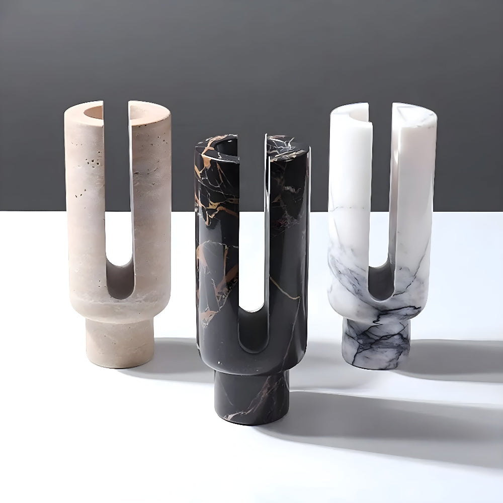Eclipse Marble Candle Holder — product close-up