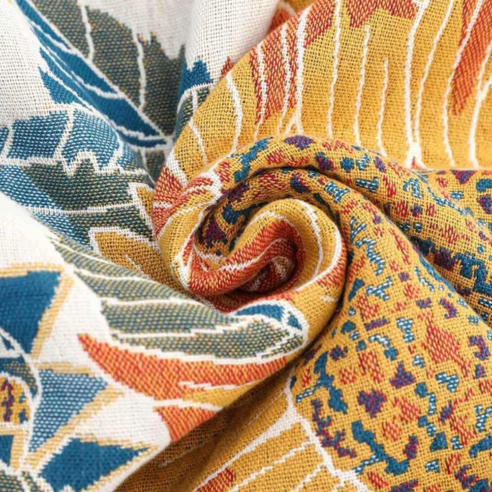 Savanna Bloom Cotton Bath Towel — product close-up