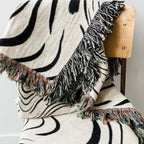 Marble Woven Throw Blanket — lifestyle shot