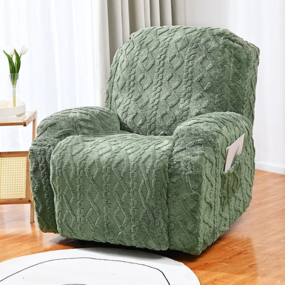 Jacquard Stretch Recliner Sofa Cover — product in use